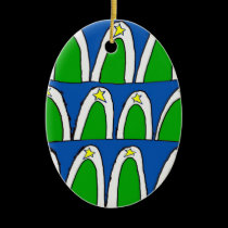 Abstract Christmas Trees ornaments