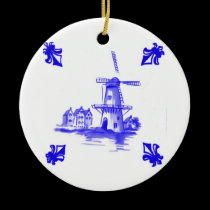 Blue Dutch Tile ornaments