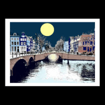 Dutch Bridge Full Moon posters