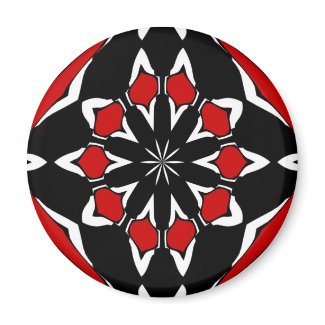 Hex Sign Red Black magnet