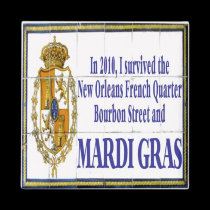 MArdi Gras Survivor Tile Mural magnets