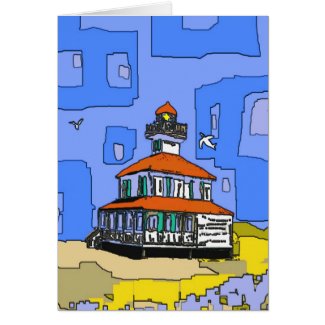 New Orleans West End Lighthouse card