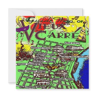 Old French Quarter MAp invitation