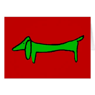The Dachshund for Christmas Greeting Card