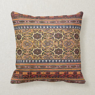 Geometric, Vintage Indian, Moor Tile Look Throw Pillow